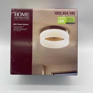 Home Decorators Collection 7.85 in. 13.5-Watt Brushed Nickel Integrated LED Flus